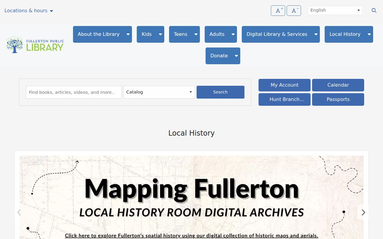 Fullerton city directory Local History Room collections