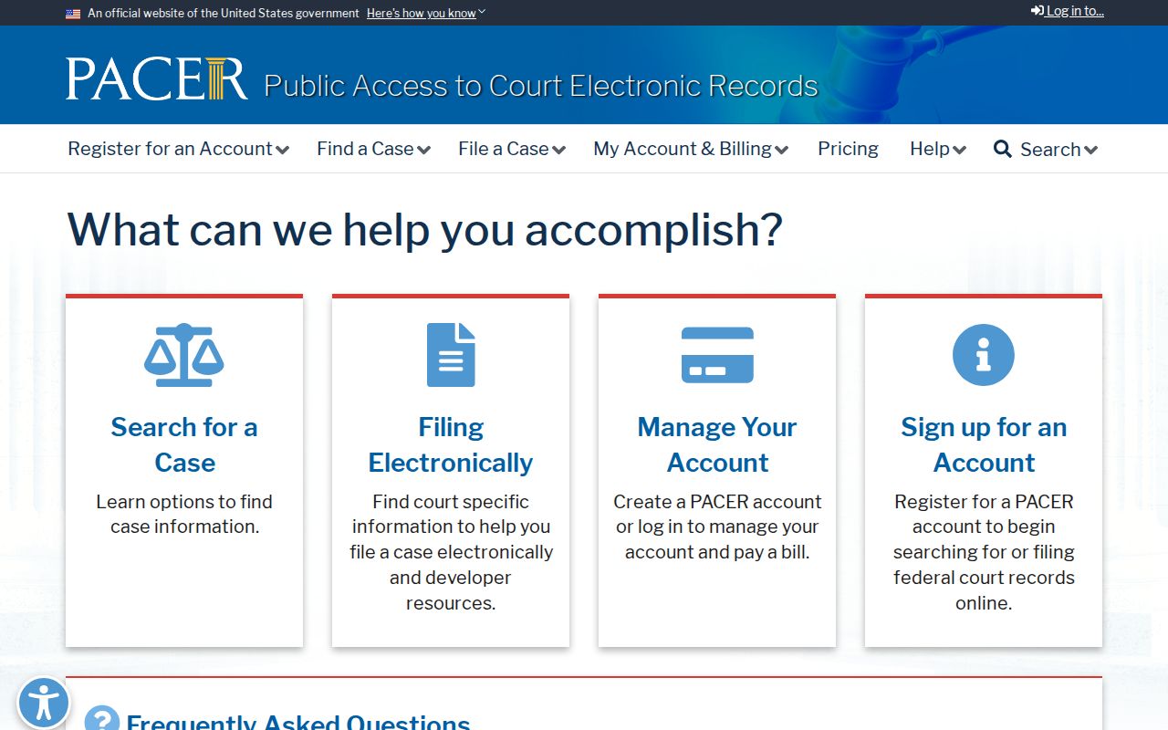 Fullerton resident lookup PACER federal court records