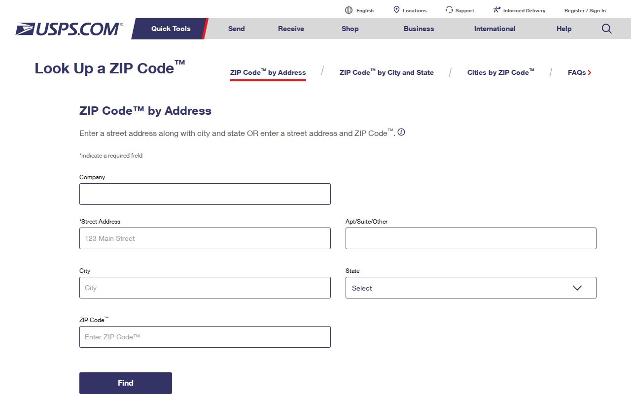 Fullerton street directory USPS address ZIP lookup